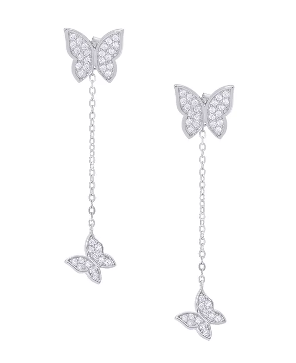 Серьги-Цепочки в форме бабочек с кубическим цирконием на серебряной пластине Macy'S, silver
Серьги-Цепочки в форме бабочек с кубическим цирконием на серебряной пластине Macy'S, silver