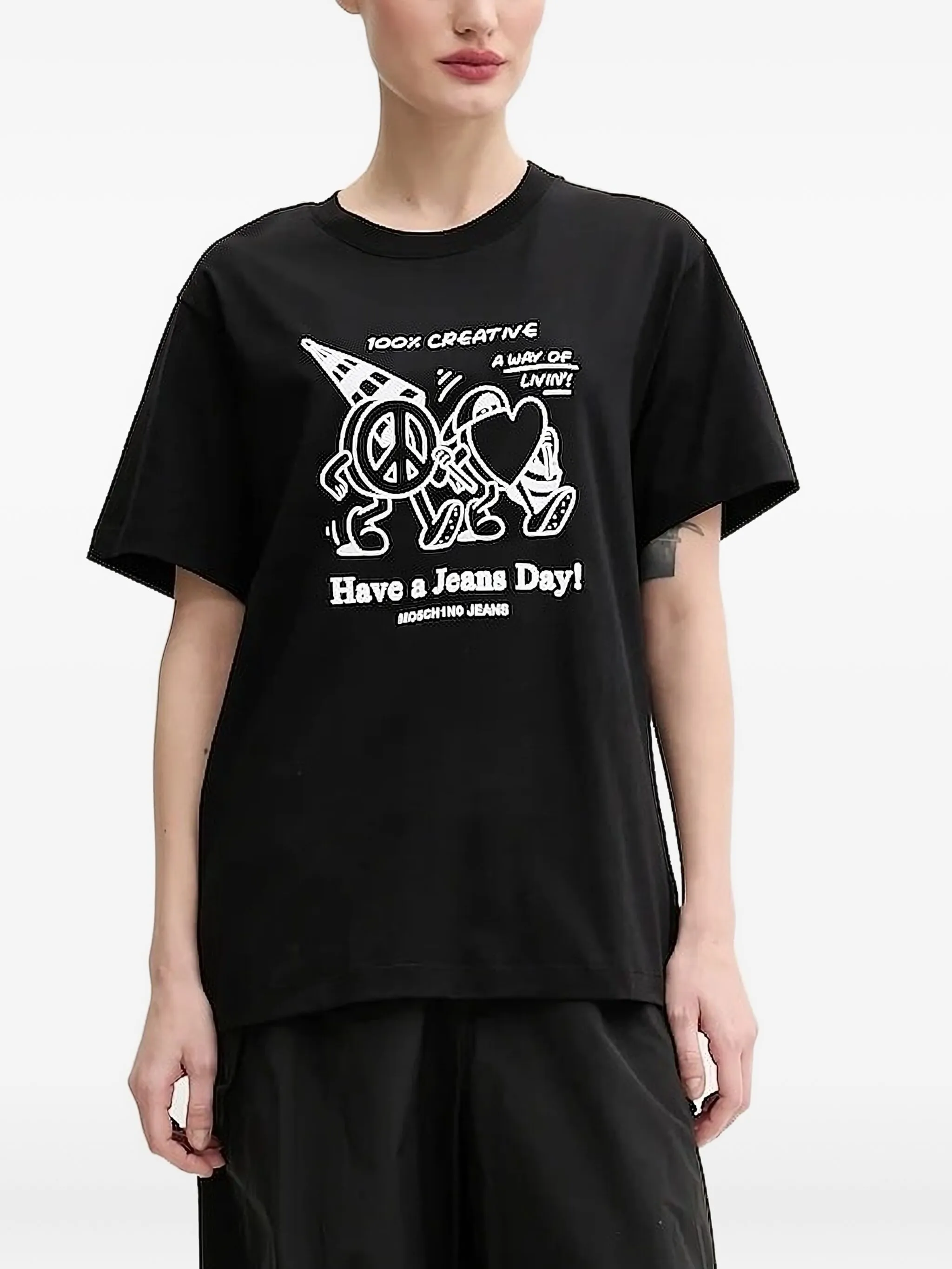 Футболка с графичным принтом Moschino Jeans, черный
Футболка с графичным принтом Moschino Jeans, черный