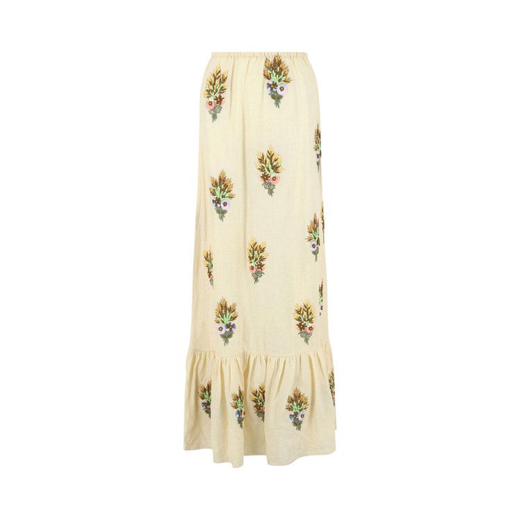 Юбка Gucci Embroidered Linen Tiered Skirt, White
Юбка Gucci Embroidered Linen Tiered Skirt, White