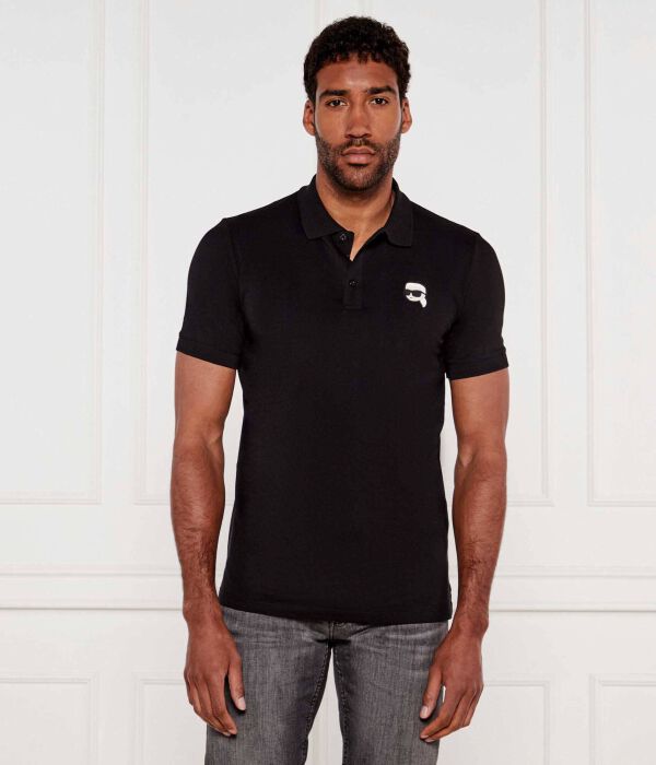 Рубашка поло Regular fit Karl Lagerfeld, черный 
Рубашка поло Regular fit Karl Lagerfeld, черный