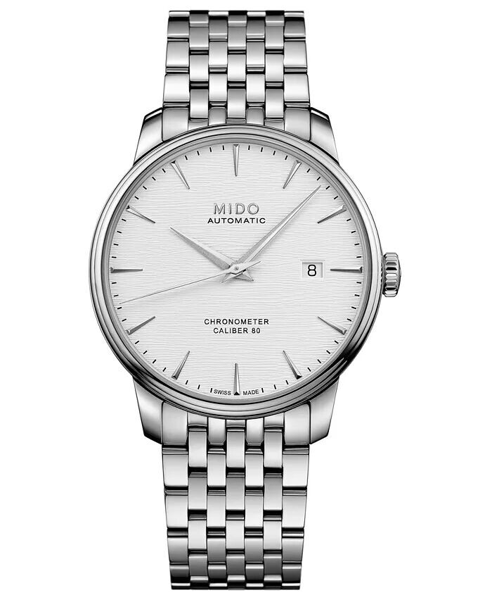 Мужские швейцарские автоматические часы Baroncelli с браслетом из нержавеющей стали, 40 мм Mido
Мужские швейцарские автоматические часы Baroncelli с браслетом из нержавеющей стали, 40 мм Mido