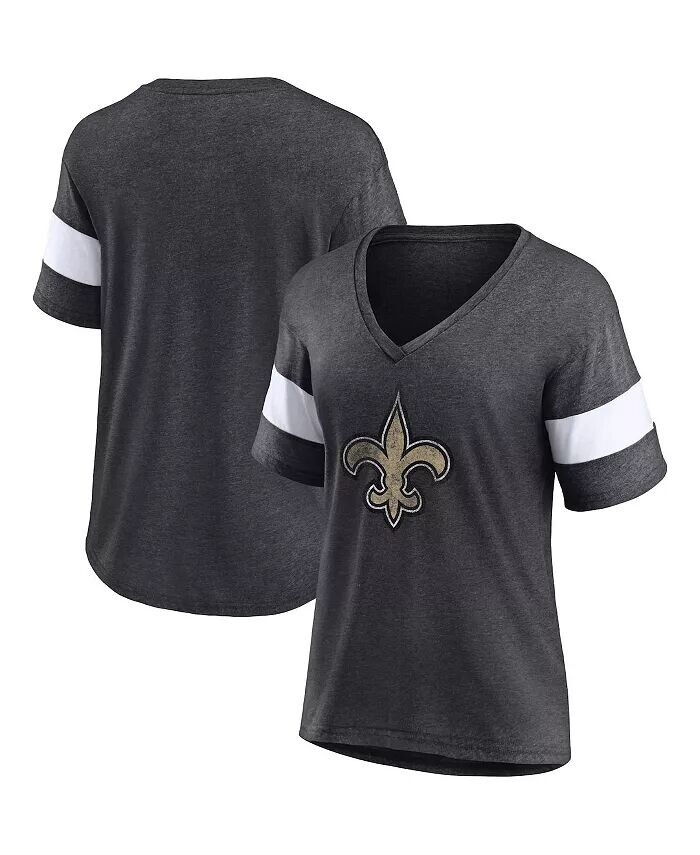 Женская темно-серая и белая футболка New Orleans Saints Distressed Team Tri-Blend с v-образным вырезом Fanatics
Женская темно-серая и белая футболка New Orleans Saints Distressed Team Tri-Blend с v-образным вырезом Fanatics