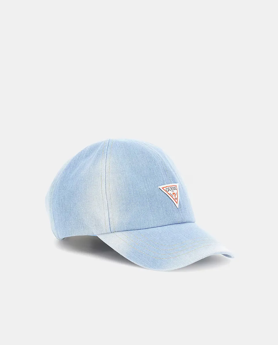 Джинсовая кепка с треугольным логотипом Guess, синий
Джинсовая кепка с треугольным логотипом Guess, синий