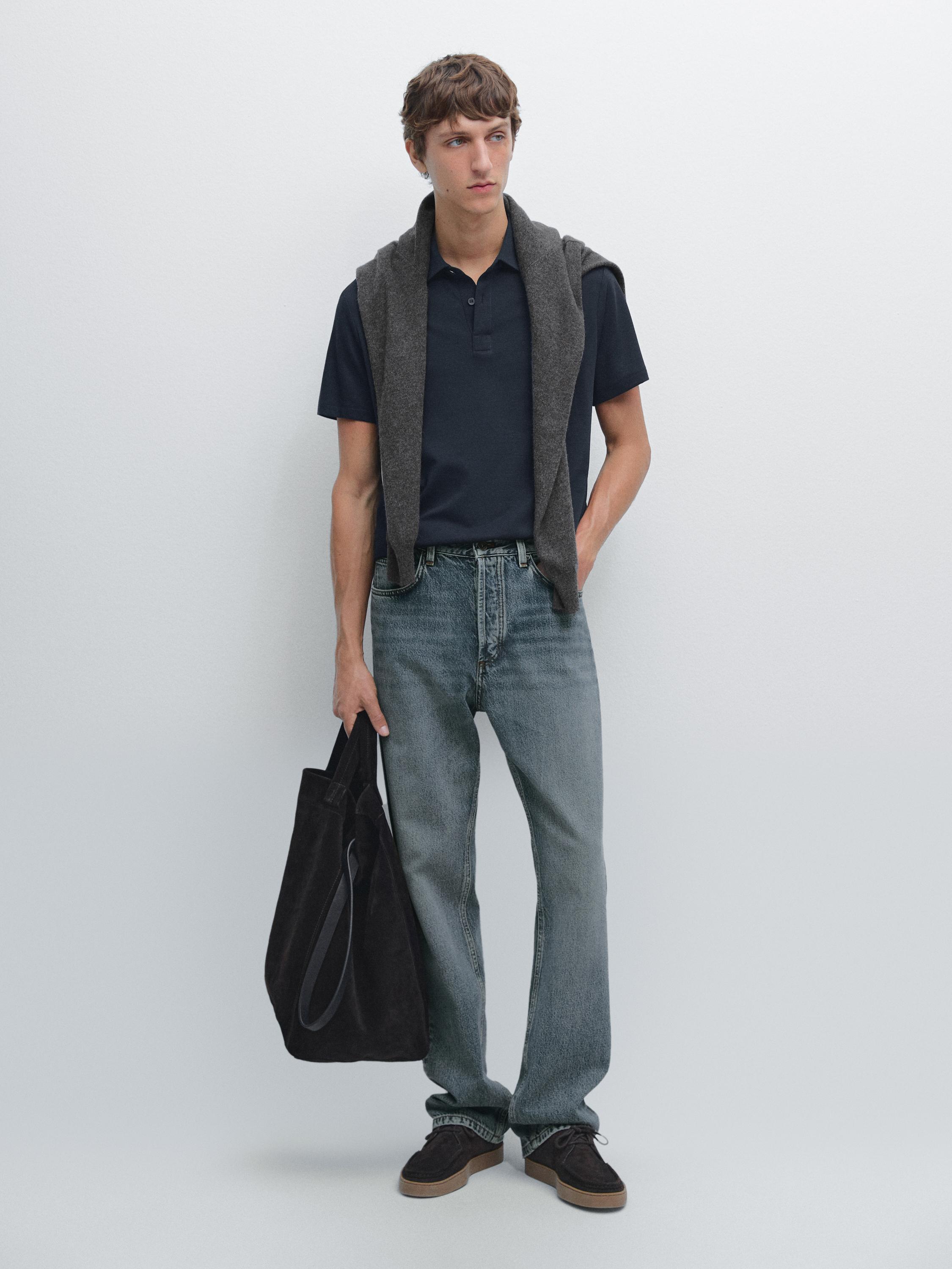 Рубашка-Поло с короткими рукавами из хлопковой смеси Massimo Dutti, синий
Рубашка-Поло с короткими рукавами из хлопковой смеси Massimo Dutti, синий