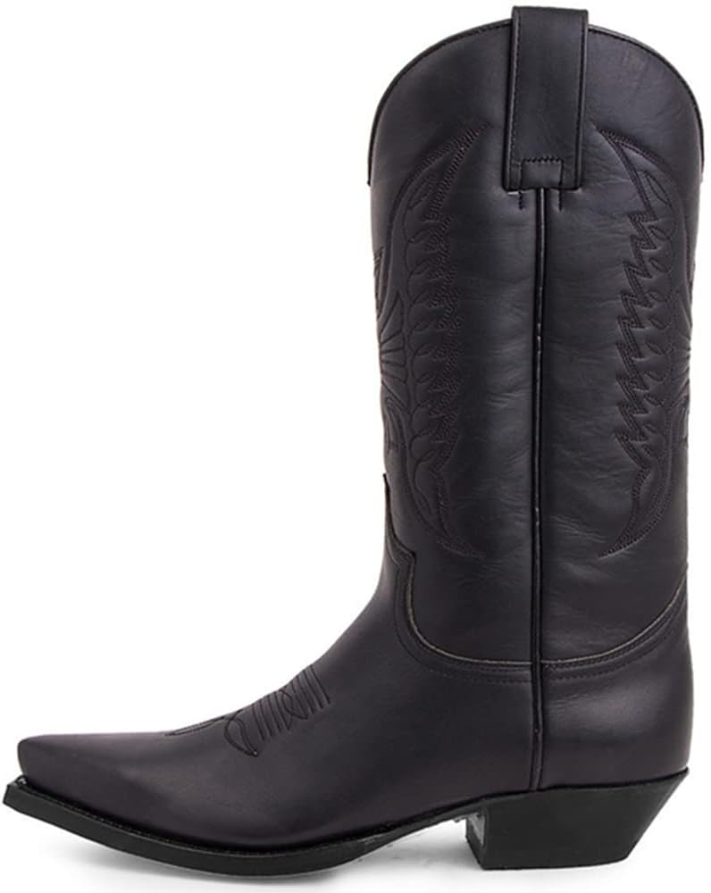 CWHXLYNV Мужские ковбойские сапоги в стиле вестерн, модные сапоги с острым носком, на высоком каблуке, с вышивкой, стильная обувь для родео, черный
CWHXLYNV Мужские ковбойские сапоги в стиле вестерн, модные сапоги с острым носком, на высоком каблуке, с вышивкой, стильная обувь для родео, черный