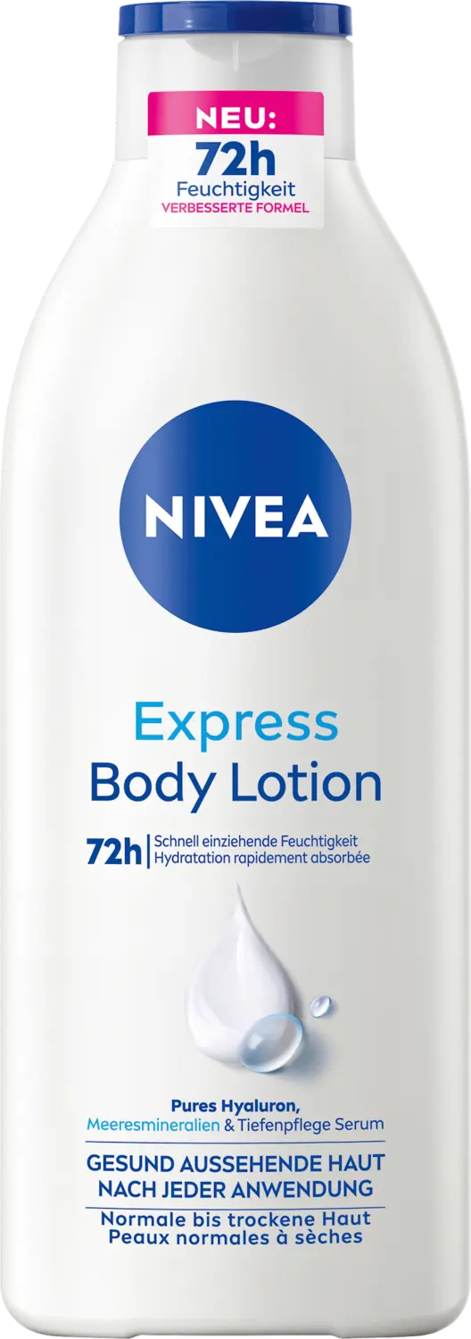 Лосьон для тела NIVEA Bodylotion Express normale Haut, 400 ml
Лосьон для тела NIVEA Bodylotion Express normale Haut, 400 ml