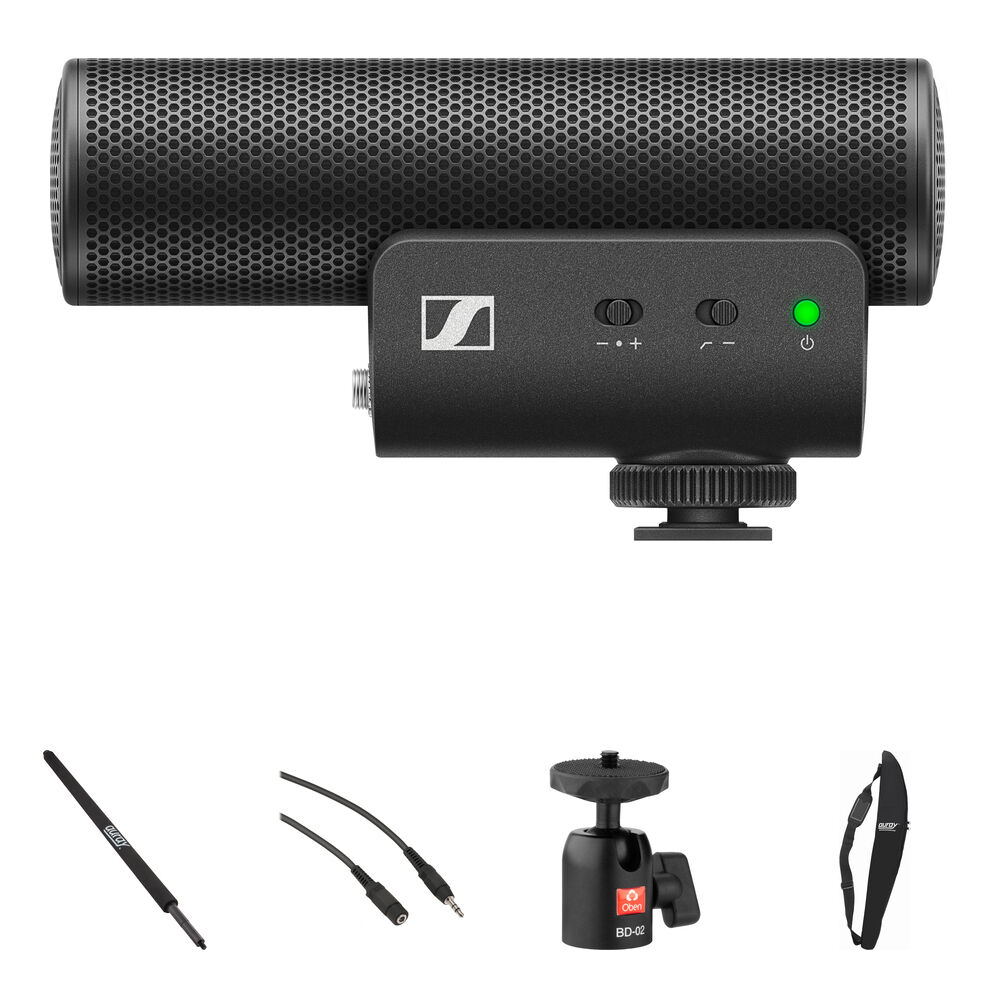 Комплект микрофонов Sennheiser MKE 400 Boom Kit с креплением на камеру, микрофон-пушка с микрофонной стойкой и аксессуарами
Комплект микрофонов Sennheiser MKE 400 Boom Kit с креплением на камеру, микрофон-пушка с микрофонной стойкой и аксессуарами