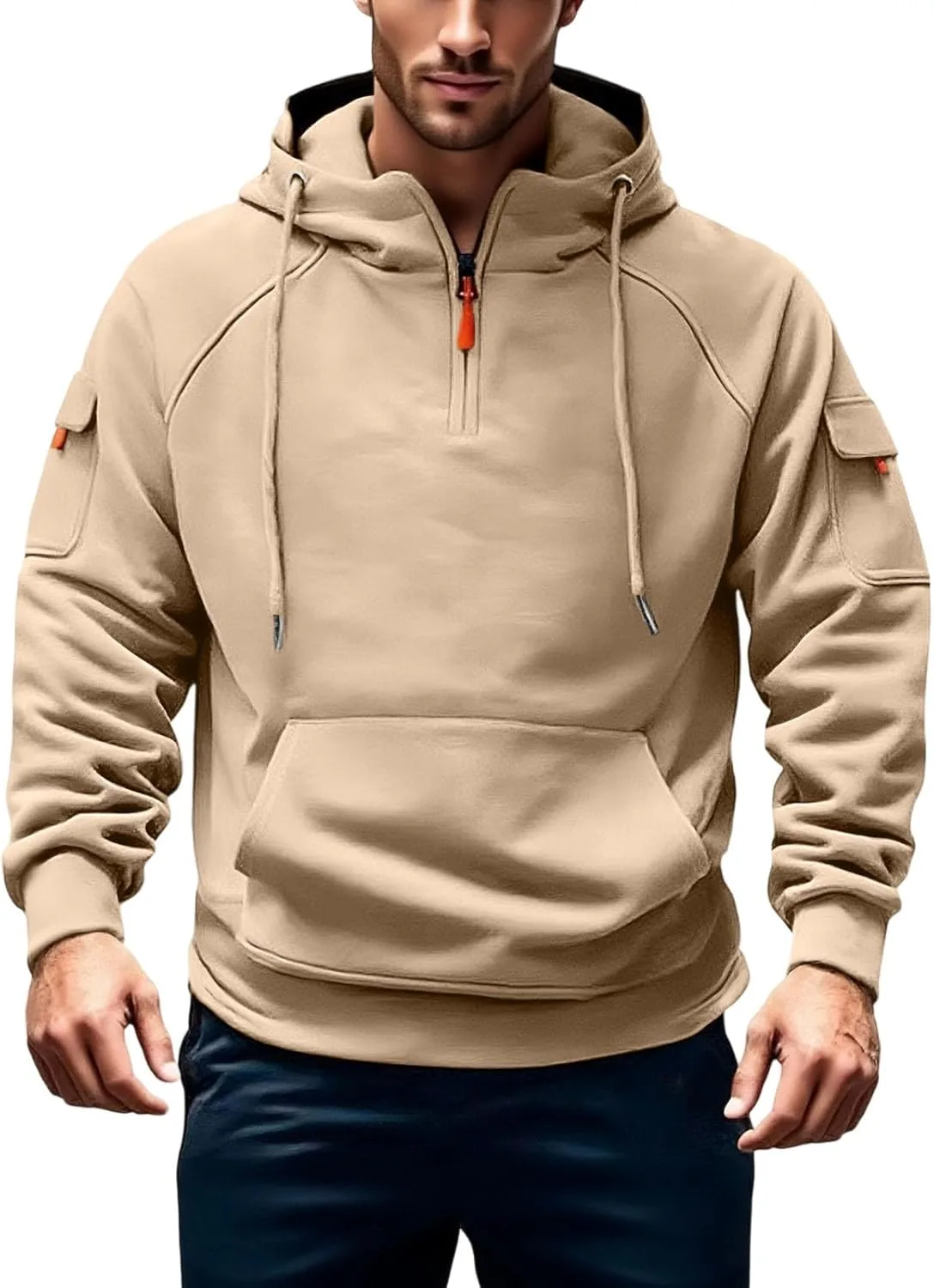 Мужская флисовая толстовка с капюшоном тактическая, с длинным рукавом и карманами на рукаве MaMiDay
Мужская флисовая толстовка с капюшоном тактическая, с длинным рукавом и карманами на рукаве MaMiDay