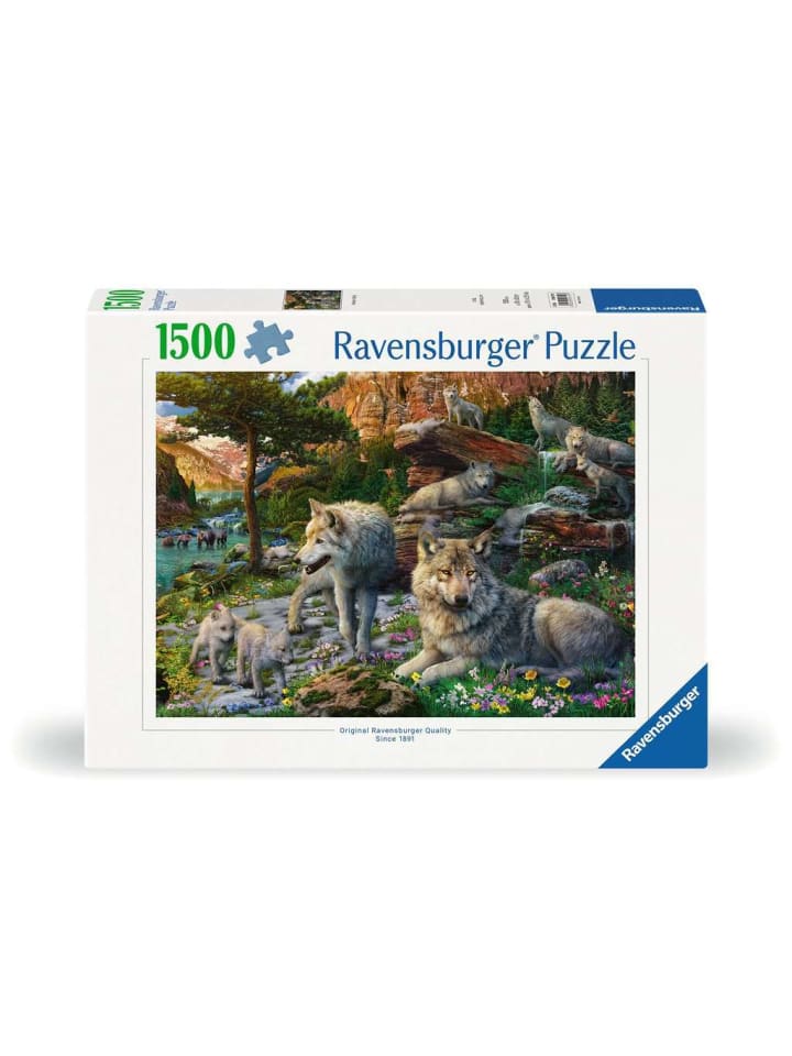 Пазл Ravensburger, 1500 деталей, «Волчья стая весной пробуждается» в красочном исполнении
Пазл Ravensburger, 1500 деталей, «Волчья стая весной пробуждается» в красочном исполнении