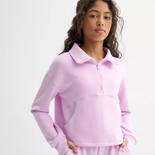 Мягкий пуловер с застежкой-молнией на четверть дюйма для девочек 7-20 лет Tek Gear, цвет vibrant lilac
Мягкий пуловер с застежкой-молнией на четверть дюйма для девочек 7-20 лет Tek Gear, цвет vibrant lilac