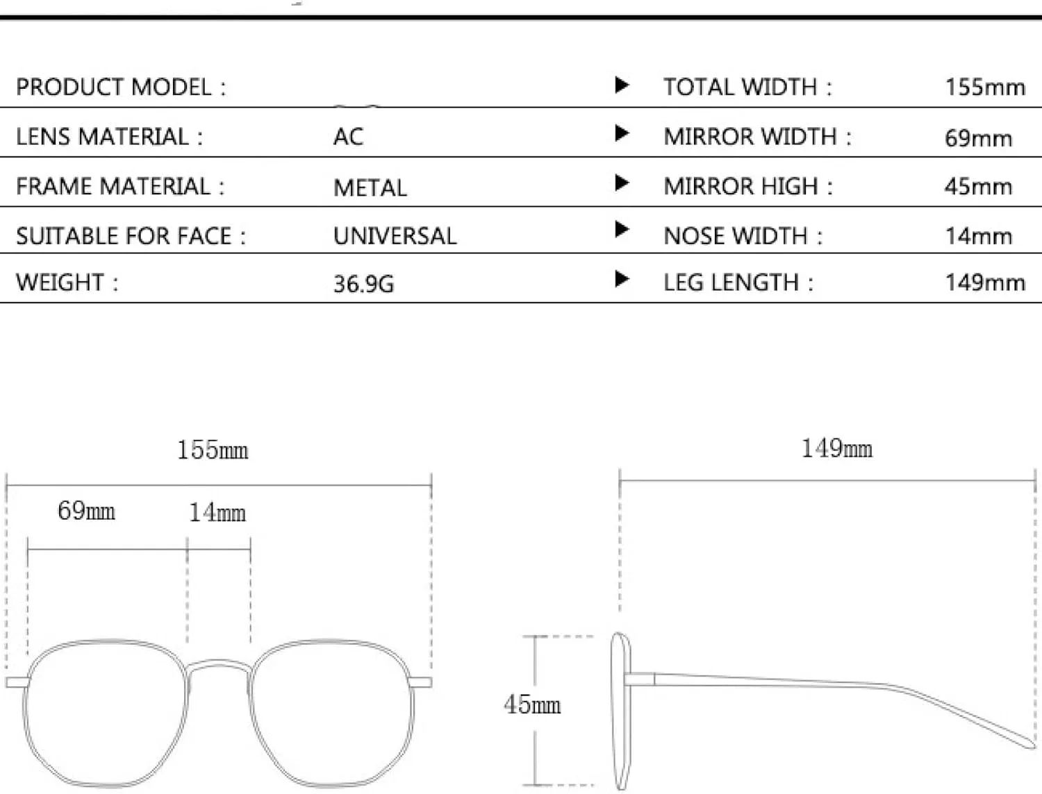 Роскошные солнцезащитные очки «кошачий глаз» для женщин, популярные винтажные металлические панк-очки с защитой от УФ-излучения UV400 TKKTLLT, Gold Clear
Роскошные солнцезащитные очки «кошачий глаз» для женщин, популярные винтажные металлические панк-очки с защитой от УФ-излучения UV400 TKKTLLT, Gold Clear