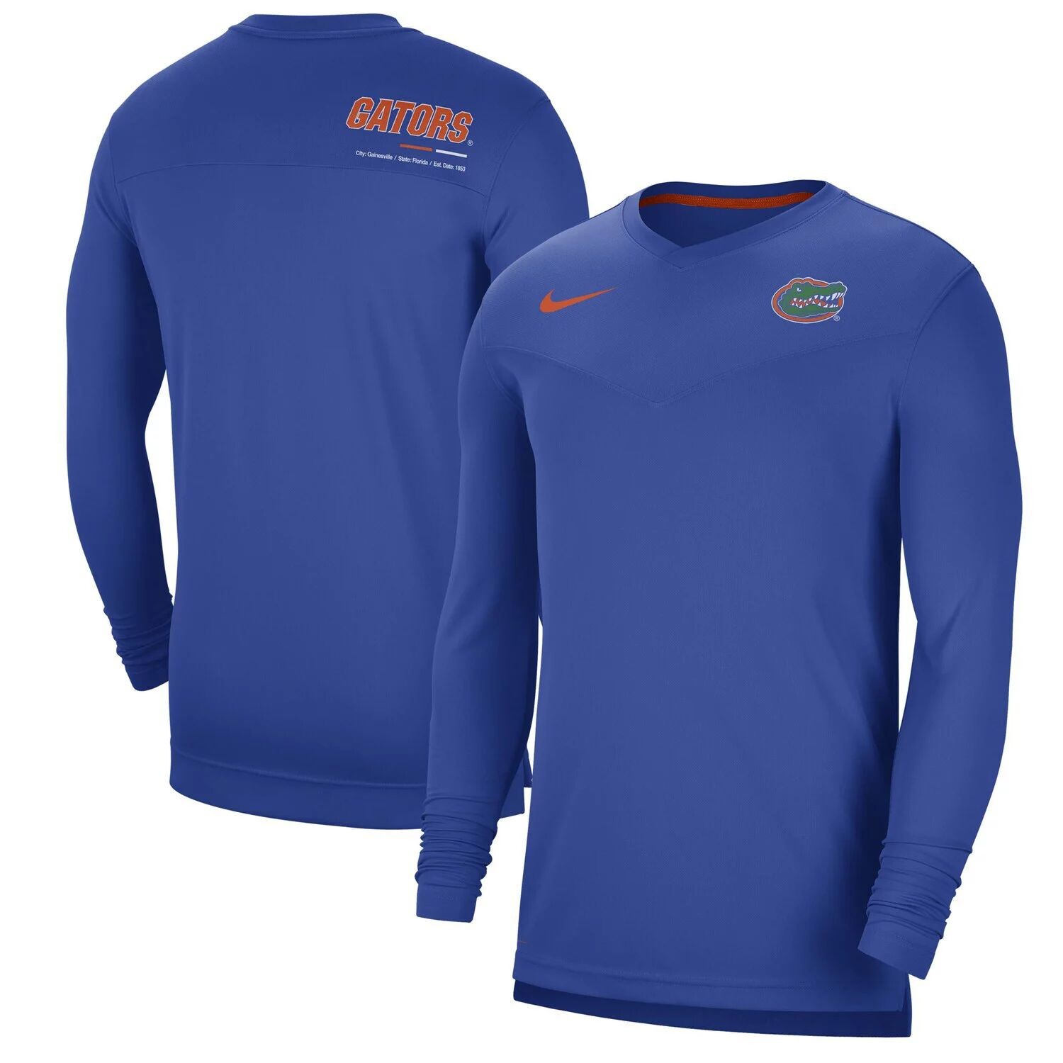 Мужская футболка Royal Florida Gators 2022 Coach Performance с длинным рукавом и v-образным вырезом Nike
Мужская футболка Royal Florida Gators 2022 Coach Performance с длинным рукавом и v-образным вырезом Nike