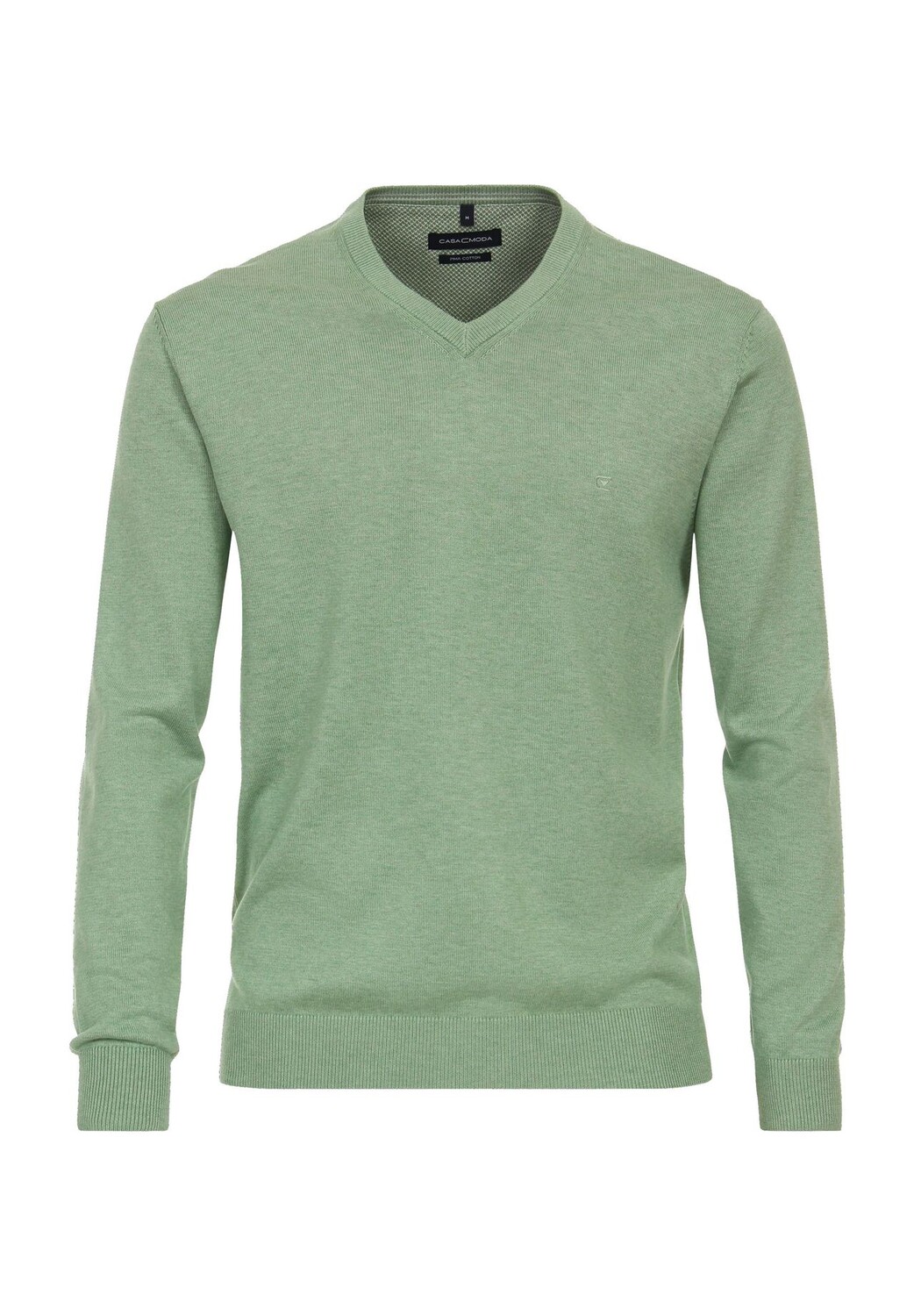 Мужской хлопковый свитер с V-образным вырезом CASAMODA, цвет Gruen 
Мужской хлопковый свитер с V-образным вырезом CASAMODA, цвет Gruen
