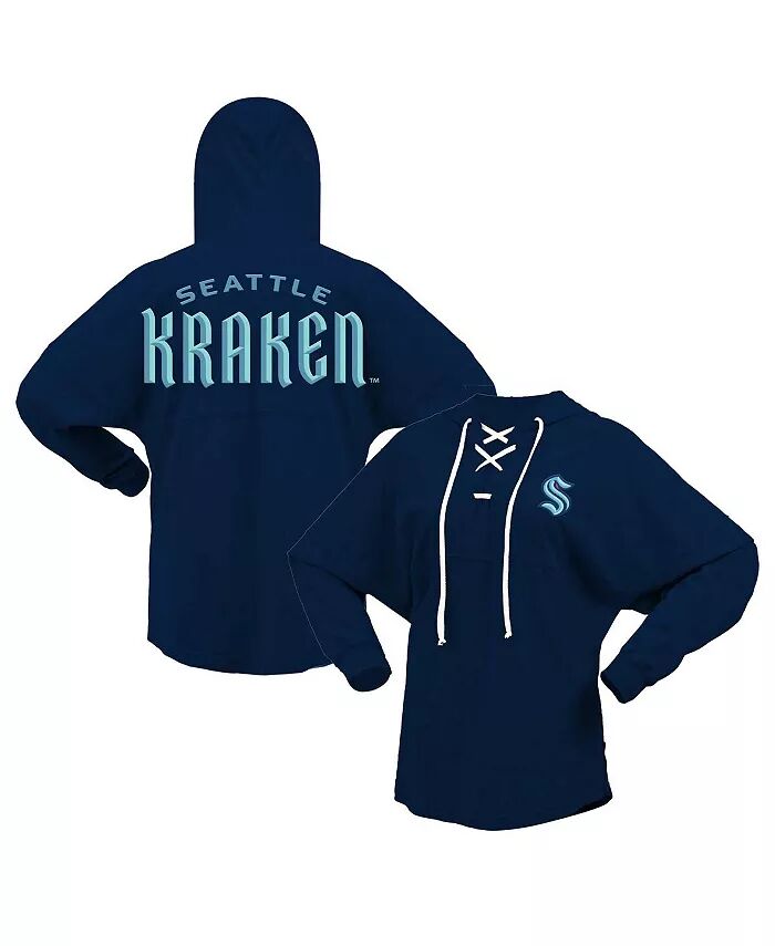 Женская футболка-толстовка с капюшоном цвета морской волны Seattle Kraken Jersey с длинным рукавом и V-образным вырезом на шнуровке Fanatics, Синий, Женская футболка-толстовка с капюшоном цвета морской волны Seattle Kraken Jersey с длинным рукавом и V-обр
Женская футболка-толстовка с капюшоном цвета морской волны Seattle Kraken Jersey с длинным рукавом и V-образным вырезом на шнуровке Fanatics, Синий, Женская футболка-толстовка с капюшоном цвета морской волны Seattle Kraken Jersey с длинным рукавом и V-обр