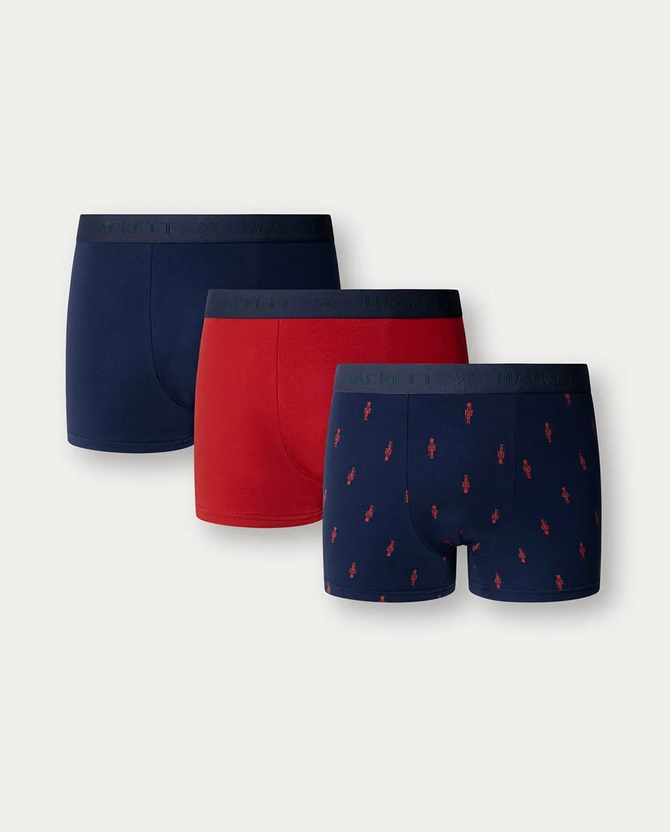 Набор из трех мужских боксеров из комбинированного трикотажа Hackett, мультиколор
Набор из трех мужских боксеров из комбинированного трикотажа Hackett, мультиколор
