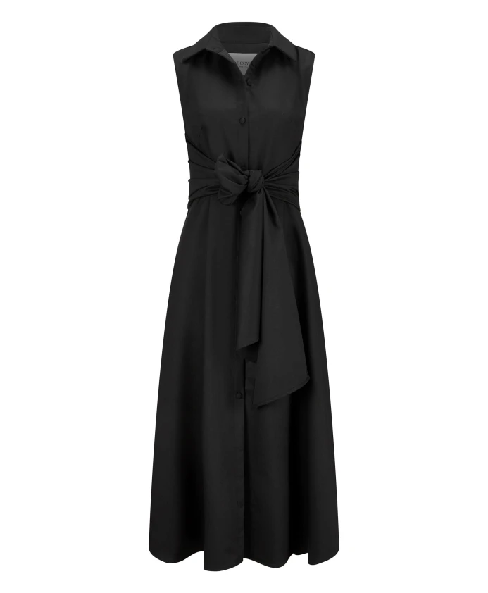 Элегантное платье миди с регулируемой застежкой. Nicowa, черный
Элегантное платье миди с регулируемой застежкой. Nicowa, черный