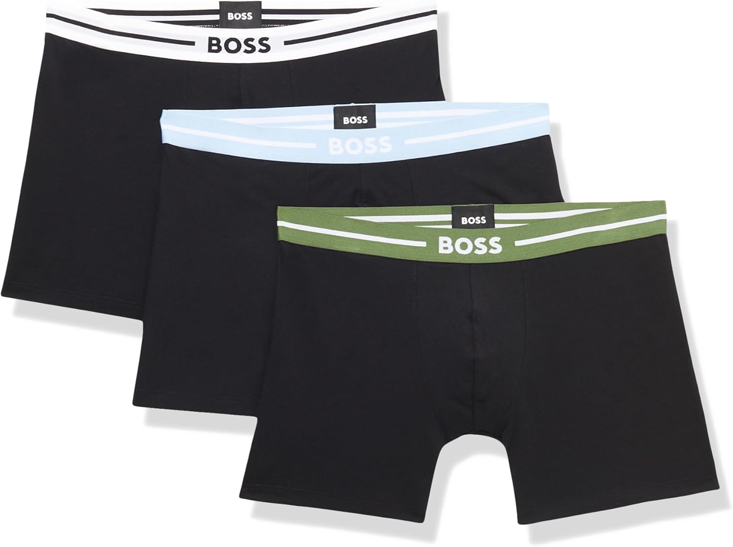 Мужские трусы-боксеры BOSS из хлопка и стретч-хлопка, упаковка из 3 шт., White Band/Chambray Blue Band/Forest Band
Мужские трусы-боксеры BOSS из хлопка и стретч-хлопка, упаковка из 3 шт., White Band/Chambray Blue Band/Forest Band