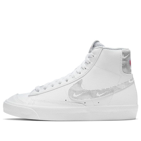 Кроссовки blazer mid '77 'white logo print' Nike, белый 
Кроссовки blazer mid '77 'white logo print' Nike, белый