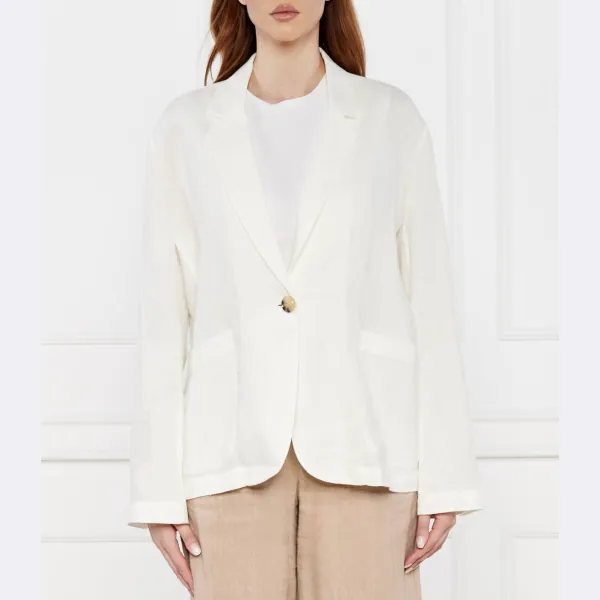 Элегантная льняная куртка edmea стандартного кроя Max&Co., бежевый 
Элегантная льняная куртка edmea стандартного кроя Max&Co., бежевый