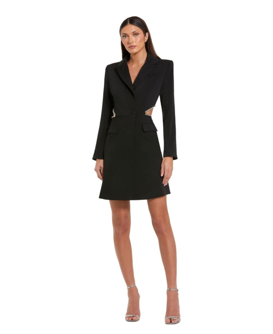 Женский блейзер из крепа с отделкой стразами, мини-платье Mac Duggal, Black
Женский блейзер из крепа с отделкой стразами, мини-платье Mac Duggal, Black