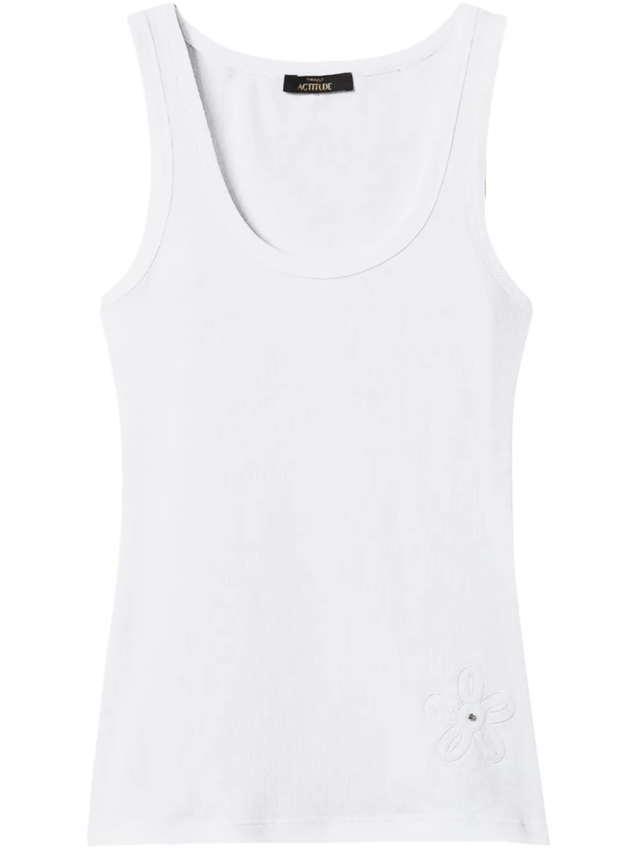 Ребристый топ, украшенный стразами TWINSET, белый
Ребристый топ, украшенный стразами TWINSET, белый