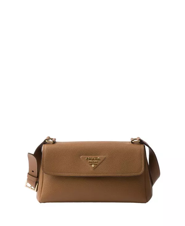 Маленькая кожаная сумка через плечо Prada, коричневый
Маленькая кожаная сумка через плечо Prada, коричневый