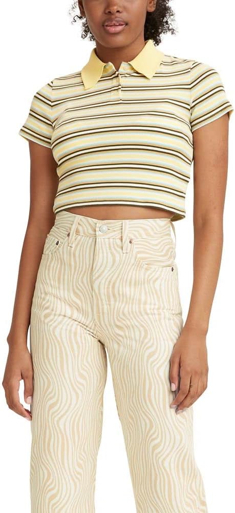 Женская укороченная футболка-поло Levi's Jeni, (New) Hyacinth Angel Blue - Green
Женская укороченная футболка-поло Levi's Jeni, (New) Hyacinth Angel Blue - Green