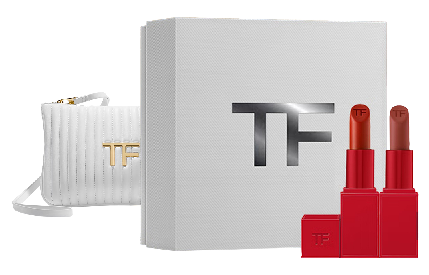 TOM FORD Двухцветная красная помада в тюбике Matte Look 3g+3g+Shoulder Bag
TOM FORD Двухцветная красная помада в тюбике Matte Look 3g+3g+Shoulder Bag