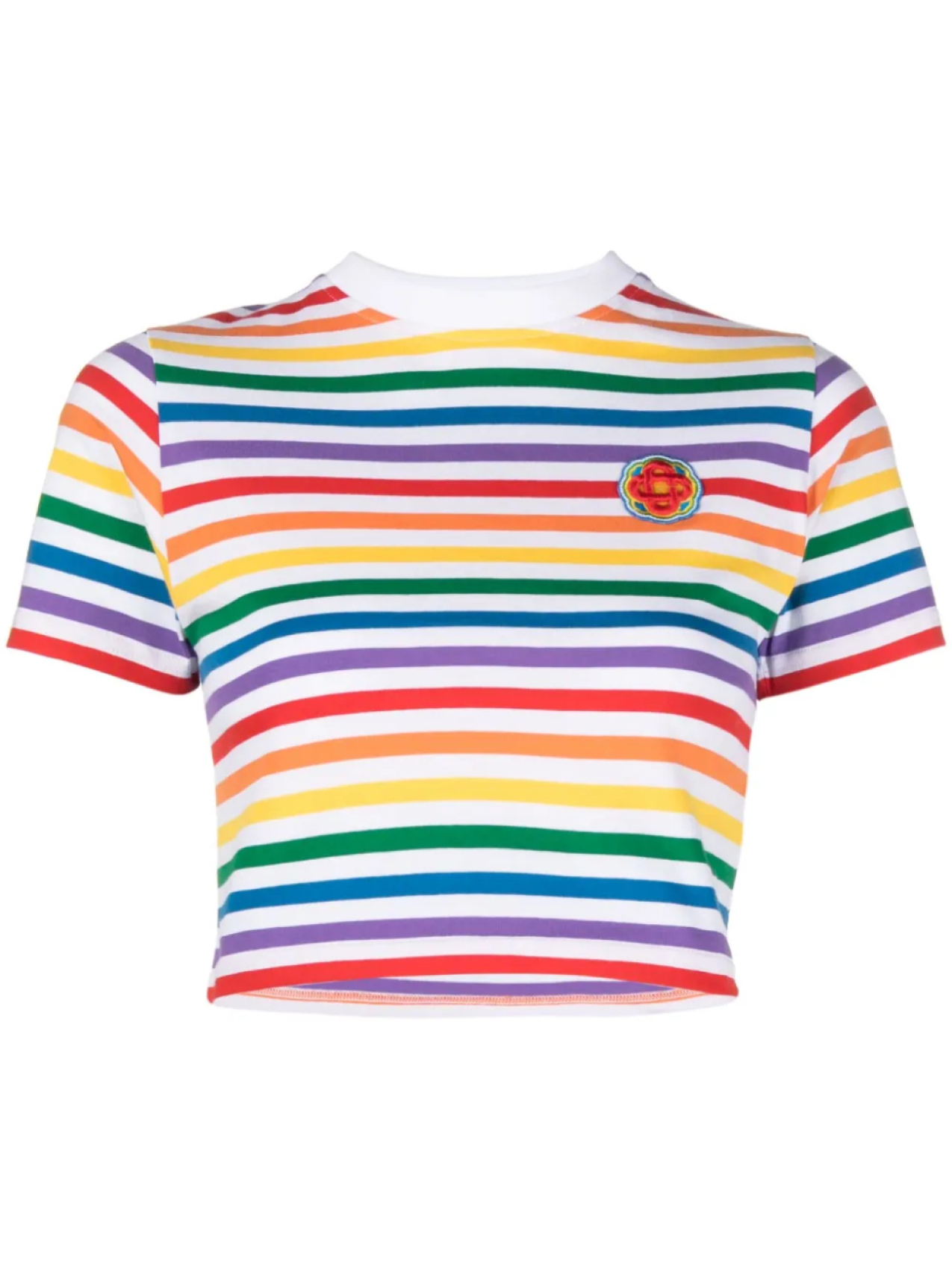 Casablanca укороченная футболка в полоску, белый
Casablanca укороченная футболка в полоску, белый