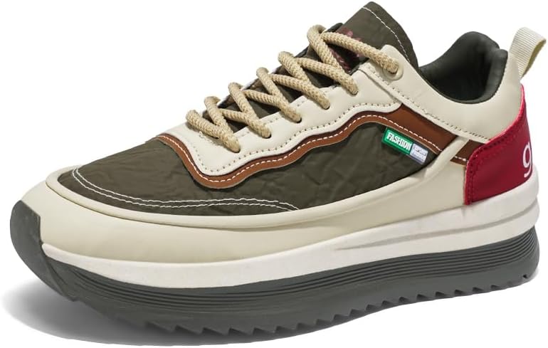 Мужские модные повседневные спортивные кроссовки с толстой подошвой, противоскользящие, на шнуровке, низкие, для бега, подходят для ежедневной носки и прогулок Igzbibg, зеленый
Мужские модные повседневные спортивные кроссовки с толстой подошвой, противоскользящие, на шнуровке, низкие, для бега, подходят для ежедневной носки и прогулок Igzbibg, зеленый