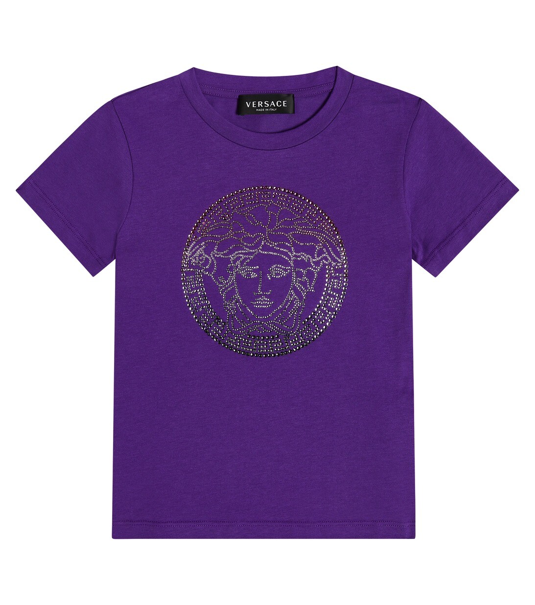 Футболка из хлопкового джерси с декором Medusa Versace, фиолетовый
Футболка из хлопкового джерси с декором Medusa Versace, фиолетовый