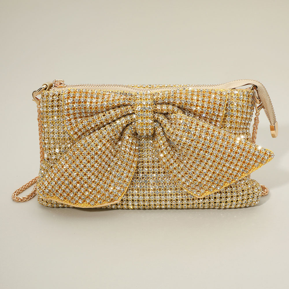 Вечерняя сумка-клатч / сумка через плечо с сетчатым бантом и стразами FASHNZFAB
Вечерняя сумка-клатч / сумка через плечо с сетчатым бантом и стразами FASHNZFAB