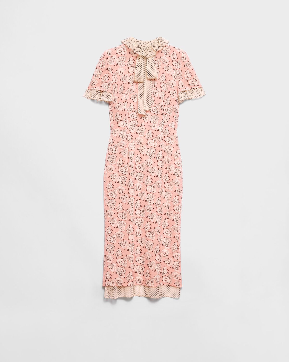 Платье из стрейчевого крепа с принтом Prada, камелия
Платье из стрейчевого крепа с принтом Prada, камелия