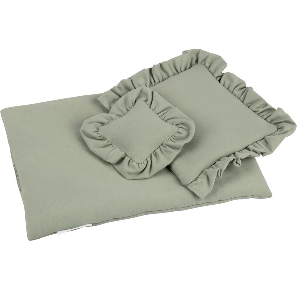 Постельное белье для кукол пустынного зеленого цвета Cotton&Sweets
Постельное белье для кукол пустынного зеленого цвета Cotton&Sweets