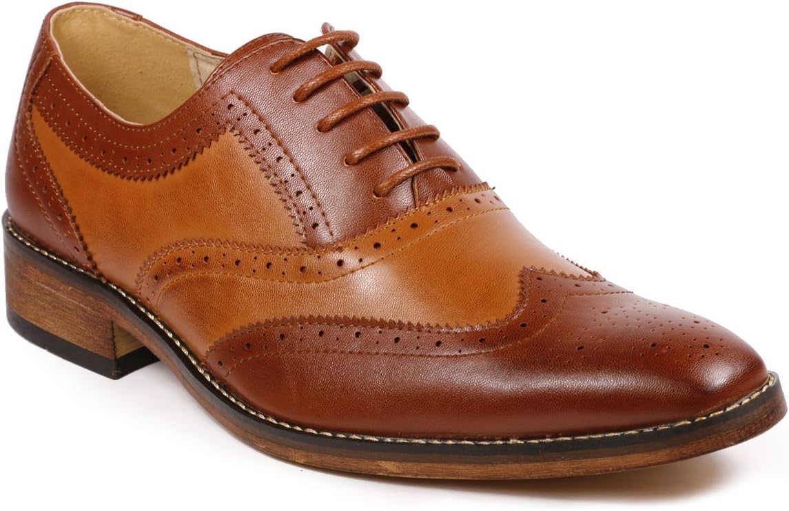 Мужские двухцветные оксфорды Metrocharm MC118 с перфорированными крыльями и шнуровкой, Brown Tan
Мужские двухцветные оксфорды Metrocharm MC118 с перфорированными крыльями и шнуровкой, Brown Tan