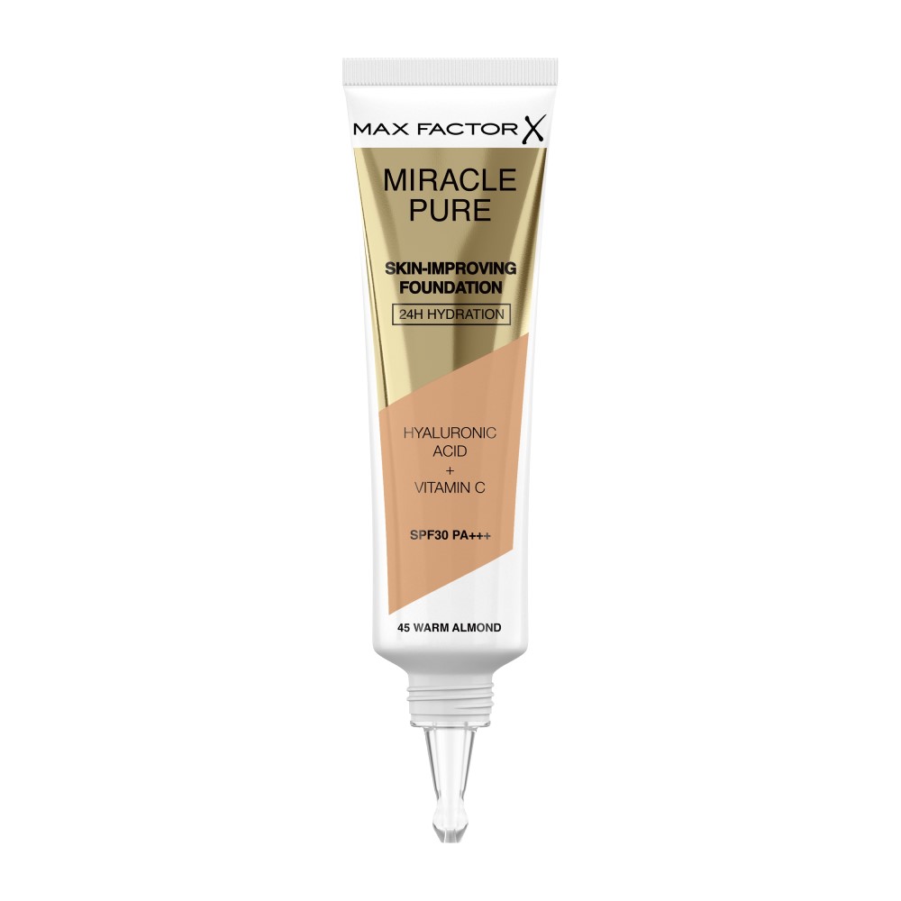 Увлажняющая основа с SPF30 miracle pure skin-improving foundation spf30 Max Factor, цвет nr. 45 warm almond, 30 мл
Увлажняющая основа с SPF30 miracle pure skin-improving foundation spf30 Max Factor, цвет nr. 45 warm almond, 30 мл