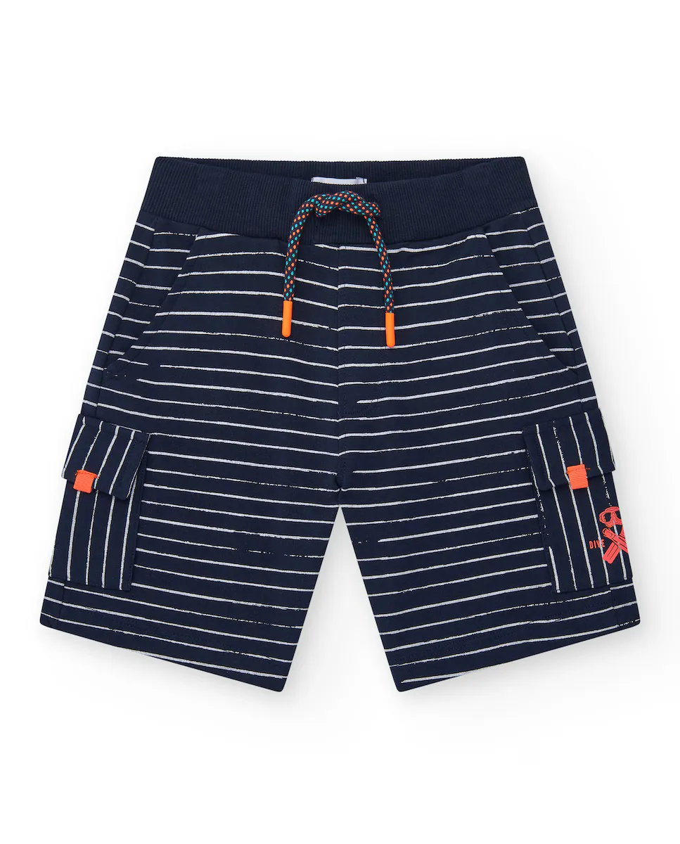 Мальчишеские полосатые бермудские шорты с карго-карманами Tuc tuc, тёмно-синий
Мальчишеские полосатые бермудские шорты с карго-карманами Tuc tuc, тёмно-синий