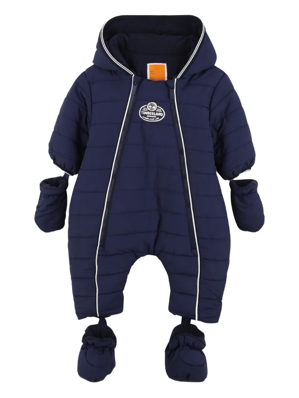 Стеганый зимний комбинезон с капюшоном Timberland Kids, синий
Стеганый зимний комбинезон с капюшоном Timberland Kids, синий