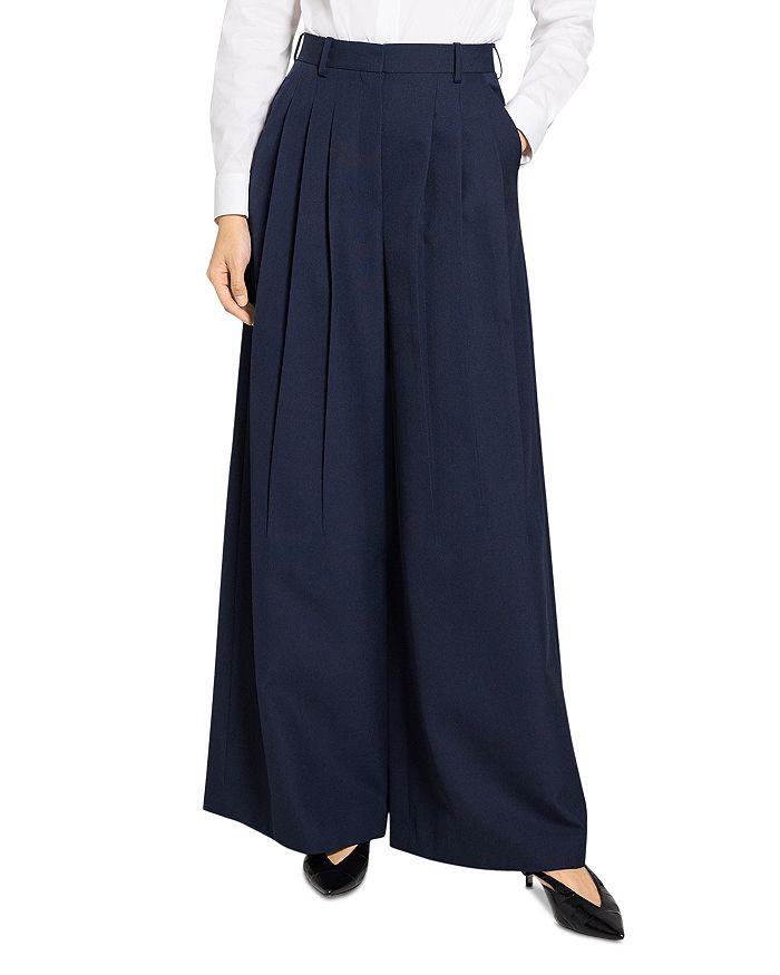 Брюки с тройной складкой из шерстяной смеси Theory, синий
Брюки с тройной складкой из шерстяной смеси Theory, синий