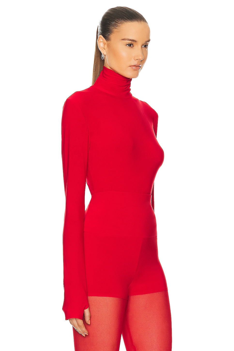 Облегающий топ-черепаха с длинными рукавами Norma Kamali, цвет Tiger Red
Облегающий топ-черепаха с длинными рукавами Norma Kamali, цвет Tiger Red