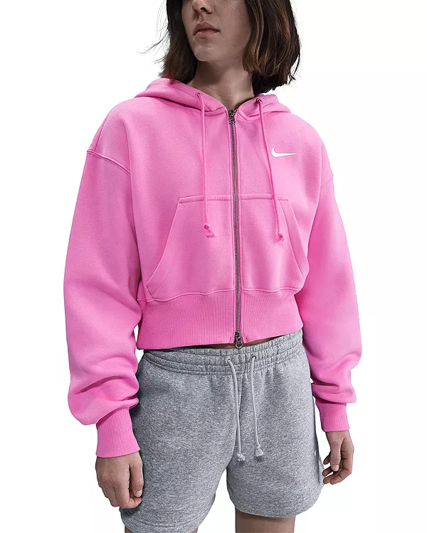 Укороченная флисовая толстовка с капюшоном Nike, розовый
Укороченная флисовая толстовка с капюшоном Nike, розовый