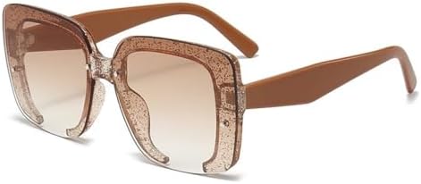 Солнцезащитные очки без оправы квадратной формы 2027 года для женщин, винтажный стиль, большие солнцезащитные очки для мужчин и женщин с защитой от УФ-излучения UV400 MTZJH, Tea
Солнцезащитные очки без оправы квадратной формы 2027 года для женщин, винтажный стиль, большие солнцезащитные очки для мужчин и женщин с защитой от УФ-излучения UV400 MTZJH, Tea