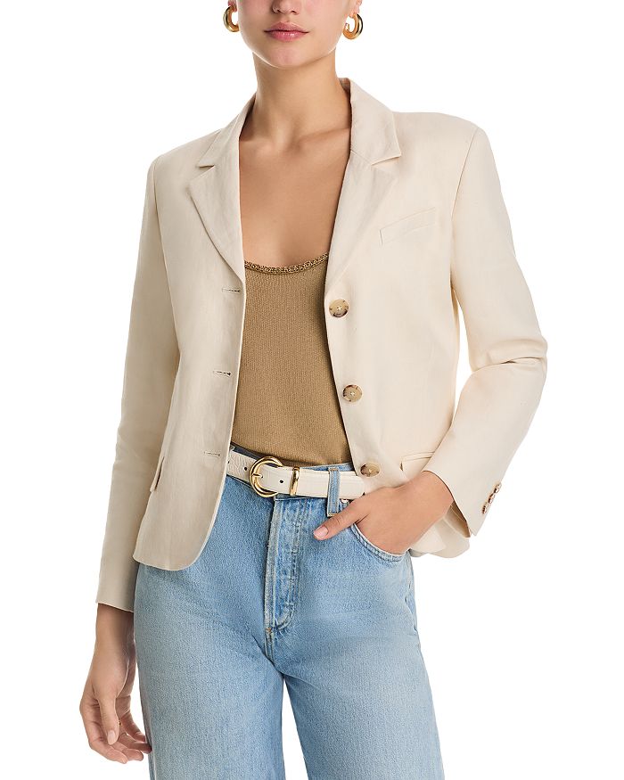 Льняной элегантный блейзер FRAME, белый
Льняной элегантный блейзер FRAME, белый