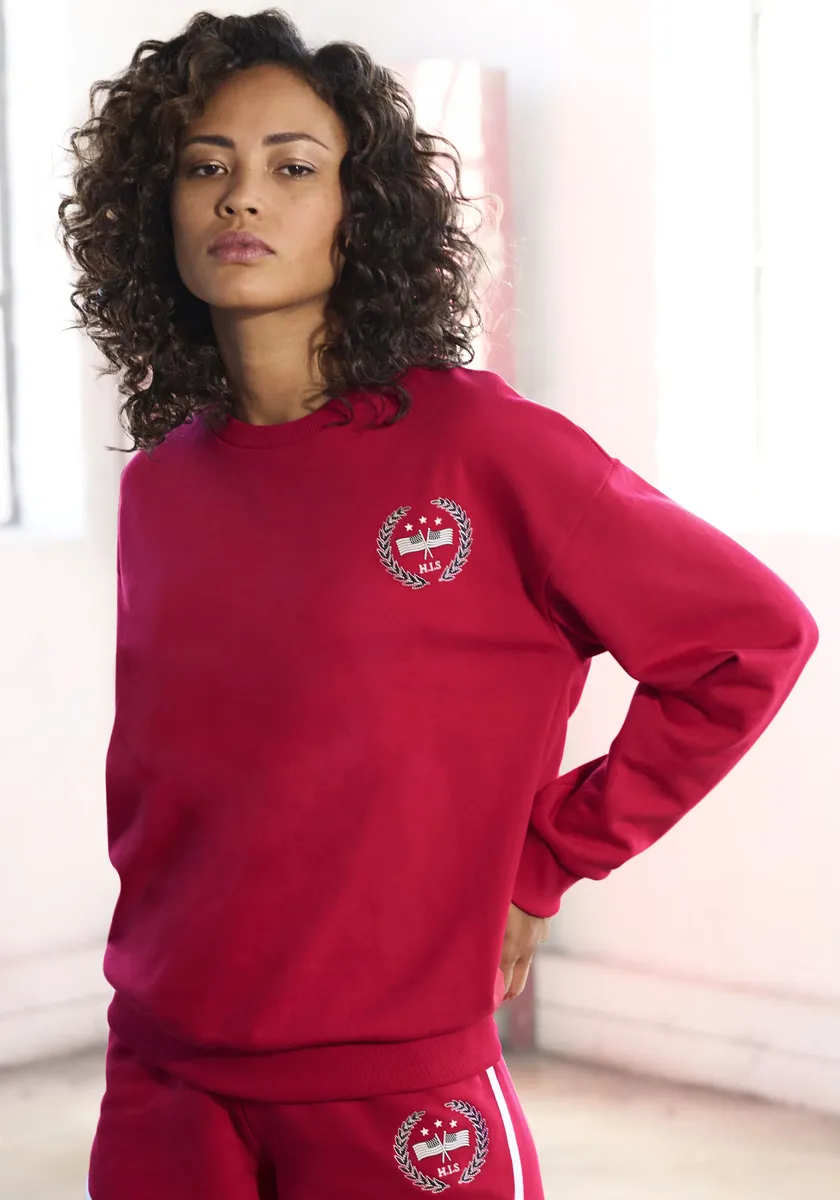 Толстовка H.I.S с модным принтом логотипа, костюм для отдыха, красный
Толстовка H.I.S с модным принтом логотипа, костюм для отдыха, красный