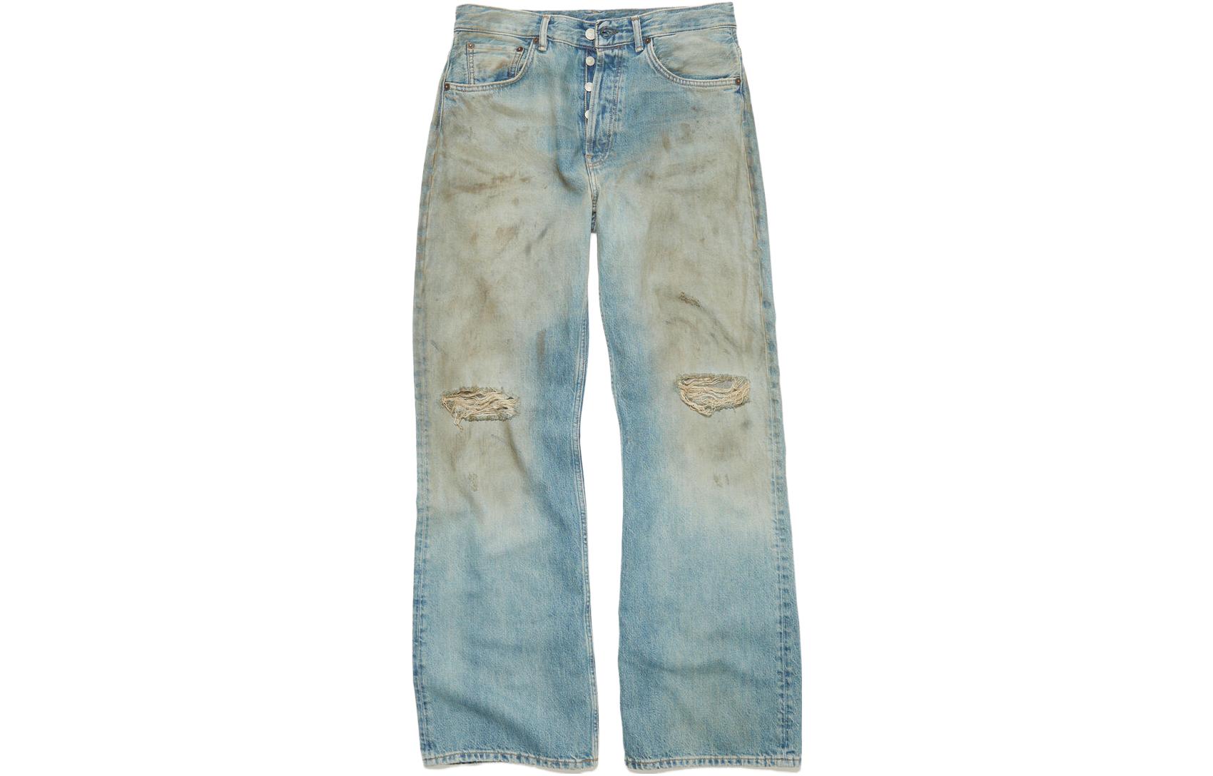 Джинсы Acne Studios свободного кроя с эффектом потертости, синие
Джинсы Acne Studios свободного кроя с эффектом потертости, синие