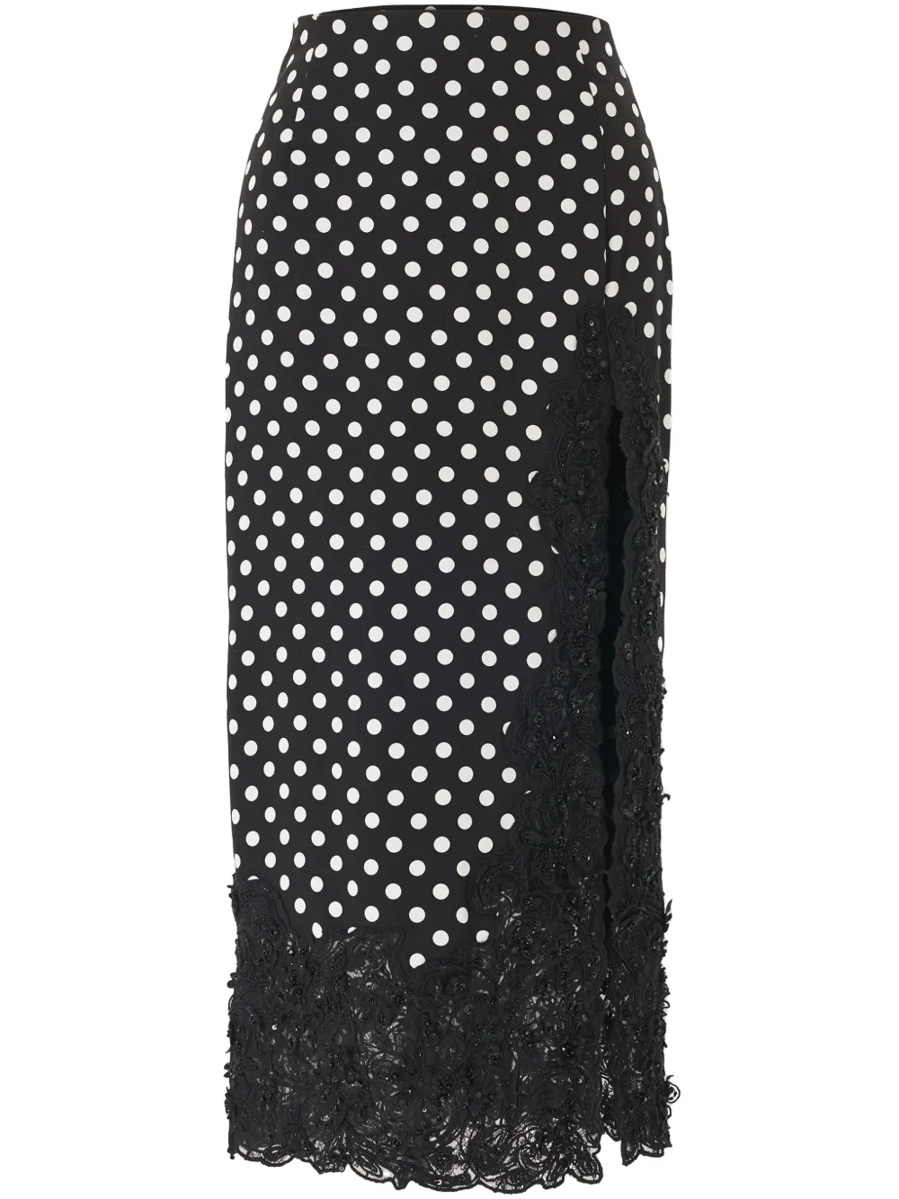 Юбка миди в горох Carolina Herrera, черный 
Юбка миди в горох Carolina Herrera, черный