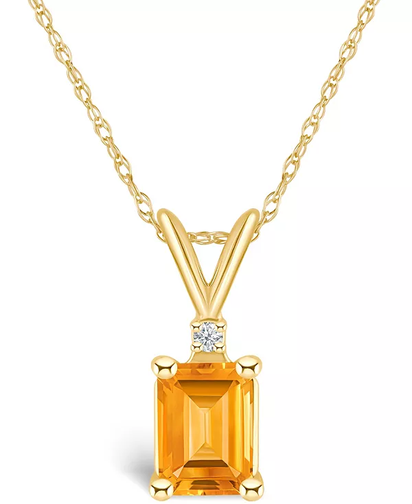 Ожерелье с подвеской из 14-каратного желтого золота или 14-каратного белого золота с цитрином (1 карат) и бриллиантами Macy'S, gold
Ожерелье с подвеской из 14-каратного желтого золота или 14-каратного белого золота с цитрином (1 карат) и бриллиантами Macy'S, gold