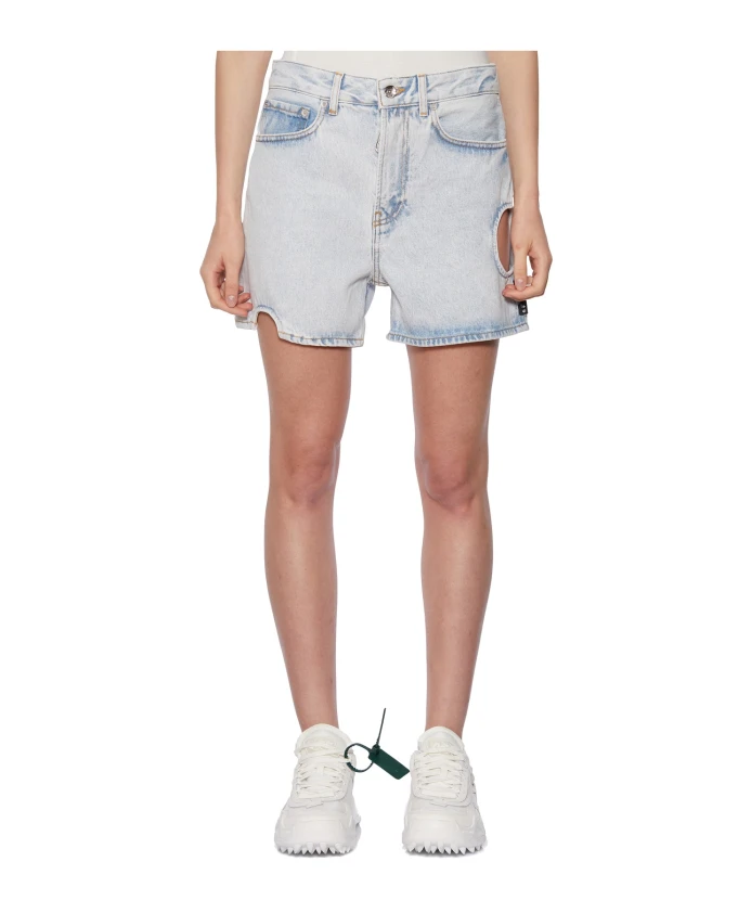 Прямые джинсовые шорты «Метеор» Off White, синий
Прямые джинсовые шорты «Метеор» Off White, синий