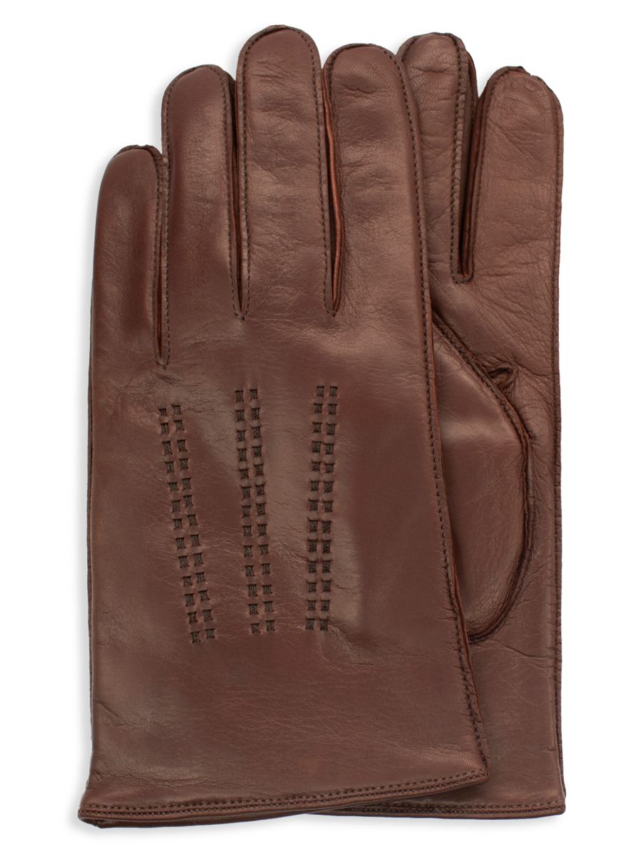Кожаные перчатки с кашемировой подкладкой Portolano, коричневый
Кожаные перчатки с кашемировой подкладкой Portolano, коричневый