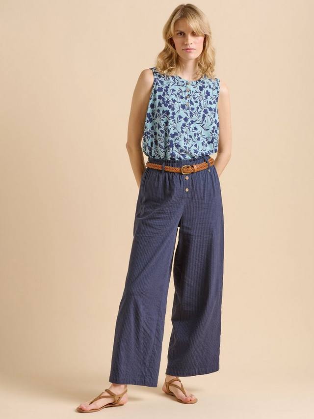 Теневой топ-жилет в цветочек Brakeburn, синий 
Теневой топ-жилет в цветочек Brakeburn, синий